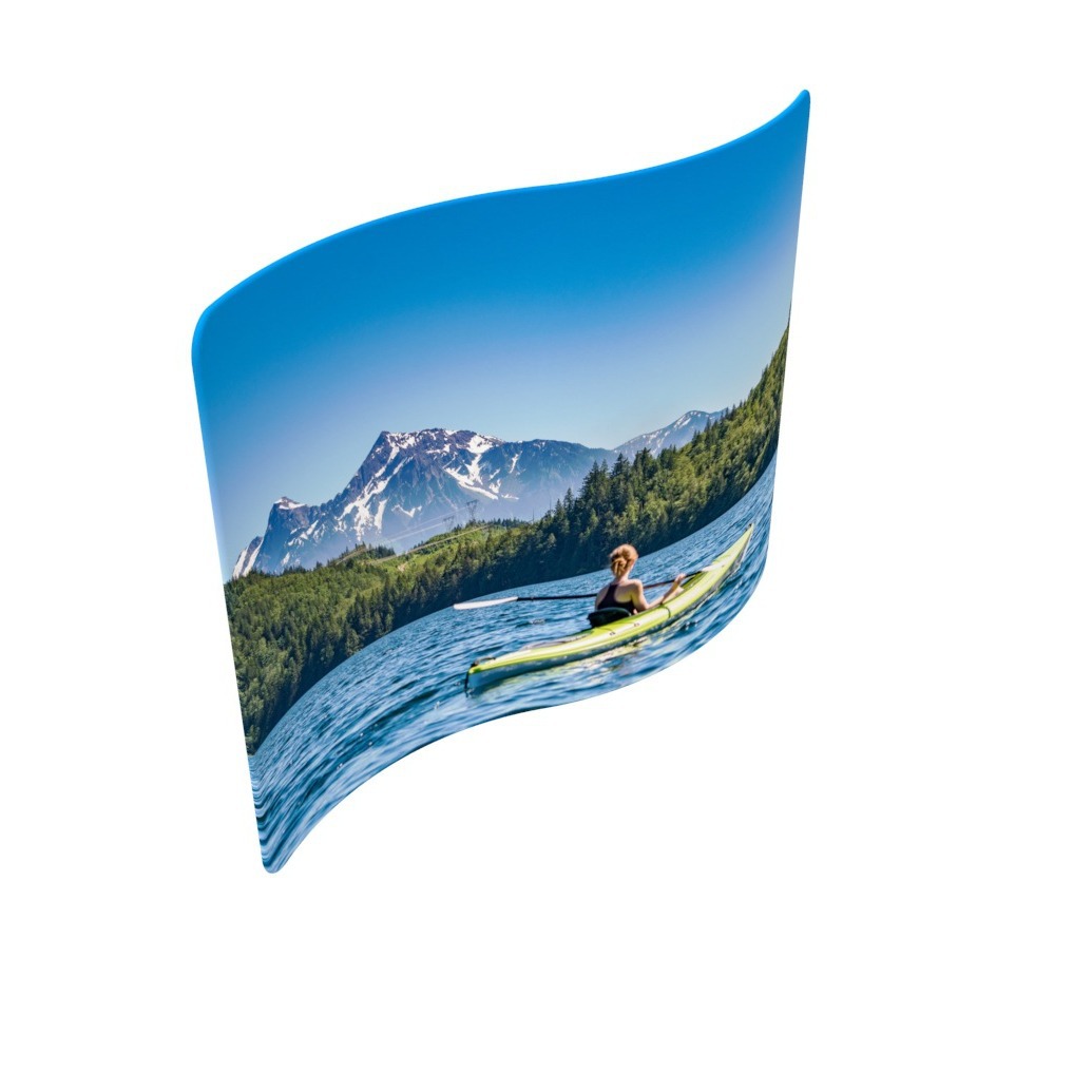 Custom Tension Fabric Display Backdrop- Curved Shape Ⅱ